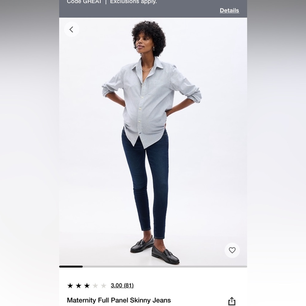 Blue Maternity Full Panel Skinny Jeans